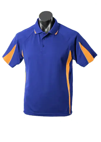 Aussie Pacific Eureka Kids Polo Shirt 3304 Casual Wear Aussie Pacific Royal/Gold/Ashe 6